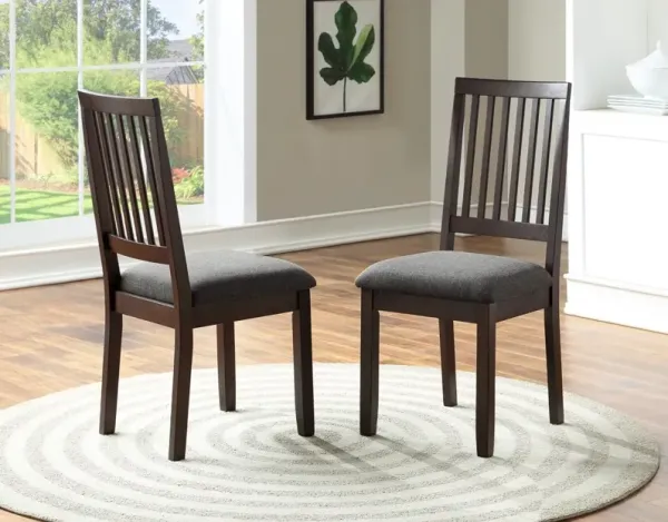 Steve Silver Yorktown Gray Seat 5-Piece Dining Set In Espresso