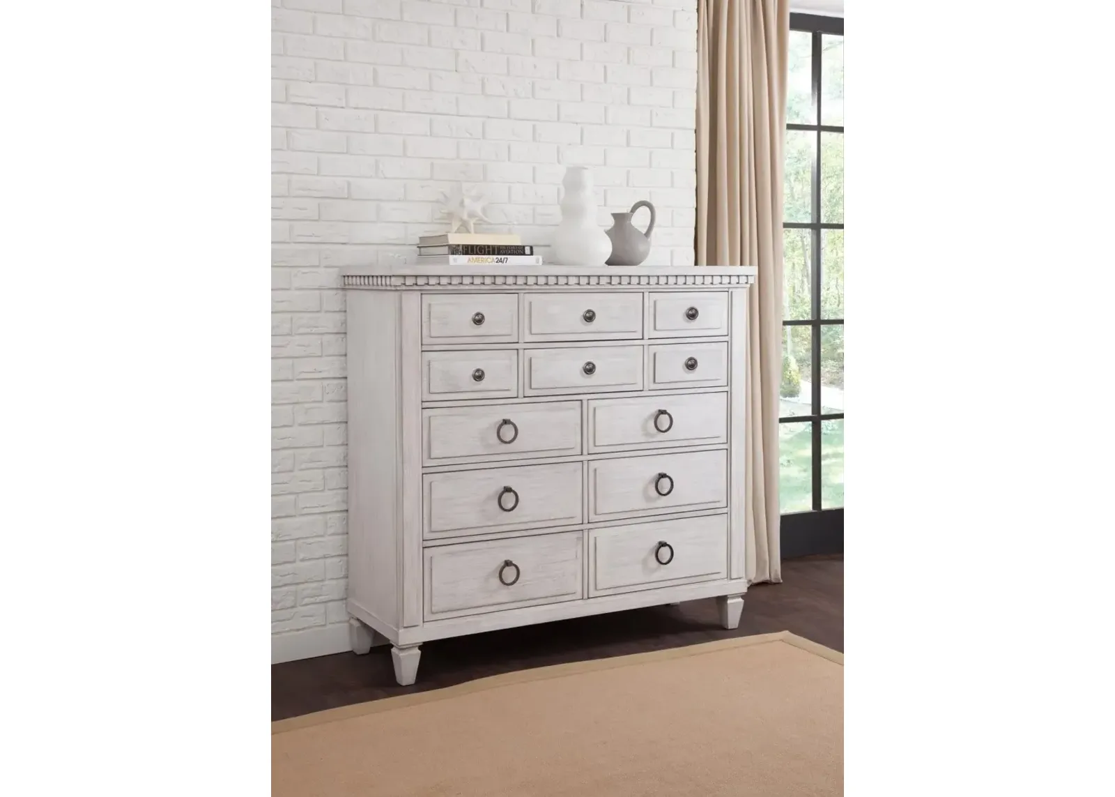 American Woodcrafters Salter Path White Master Chest