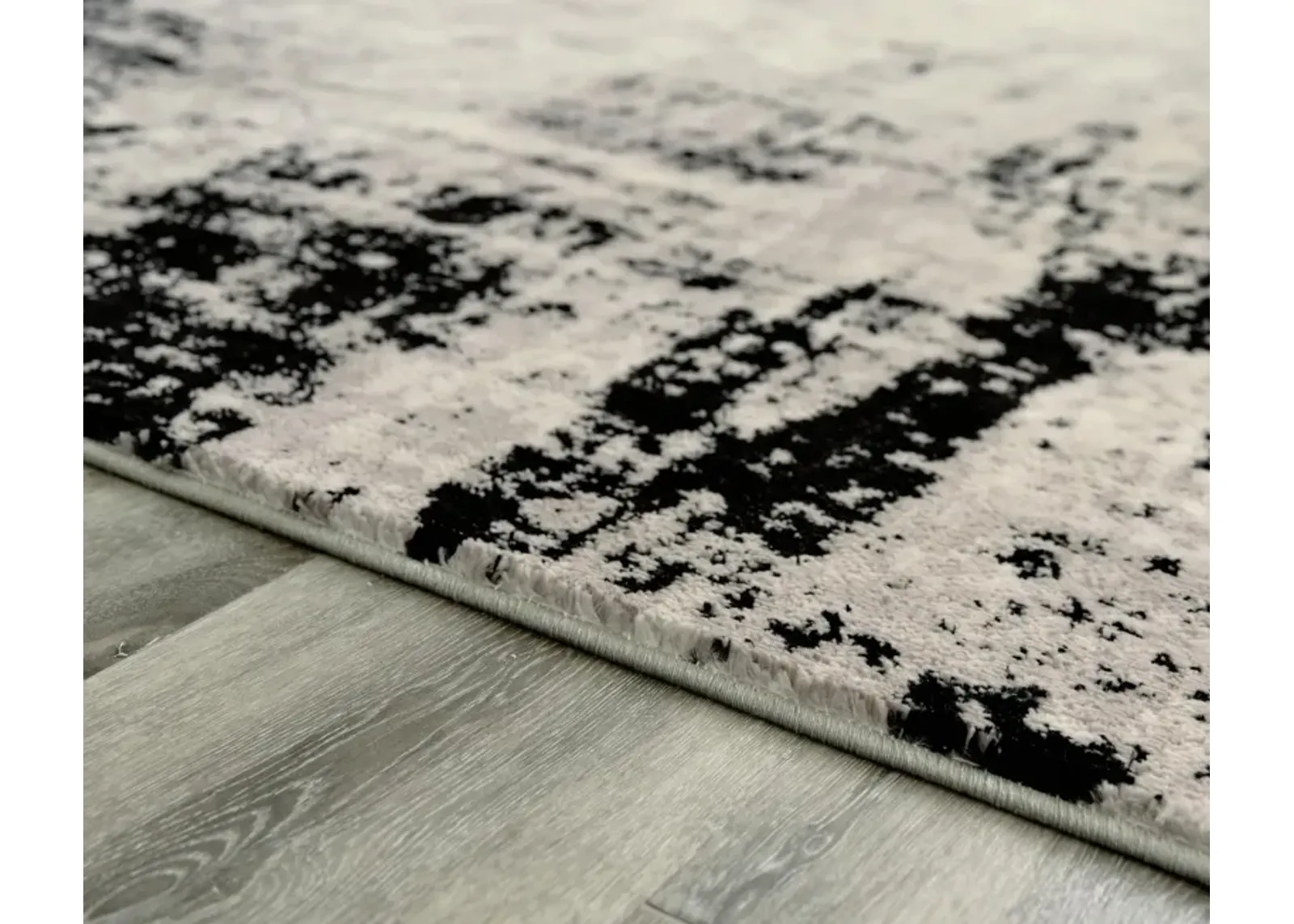 Ashley Zekeman Large Rug Black/Cream/Gray Signature Design