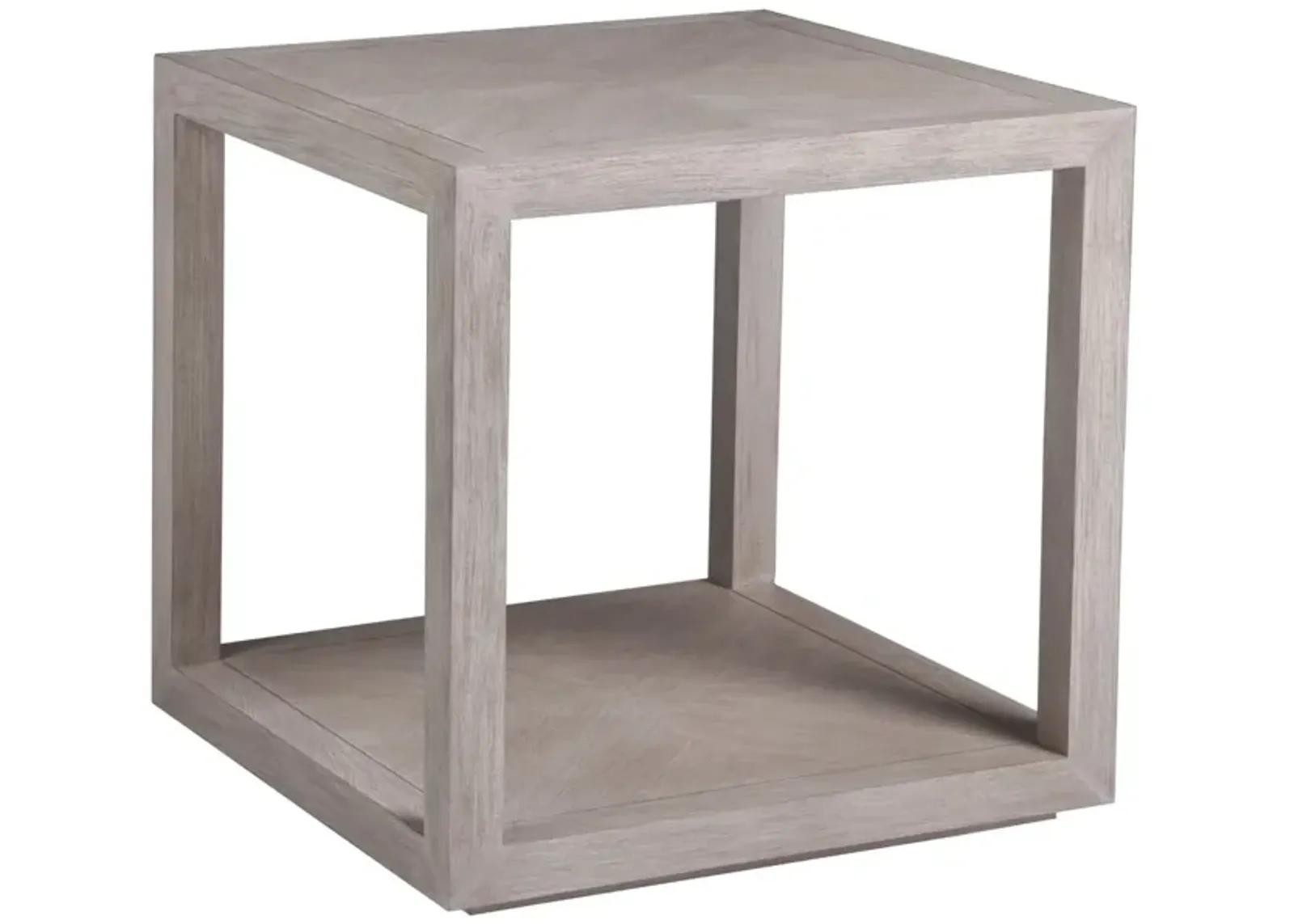 Artistica Home by Lexington Cohesion Program Credence 26 Inch Square Wood End Table White Washed