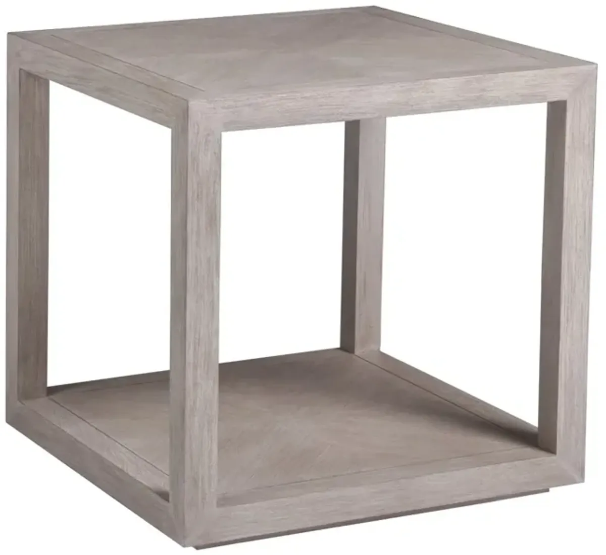 Artistica Home by Lexington Cohesion Program Credence 26 Inch Square Wood End Table White Washed