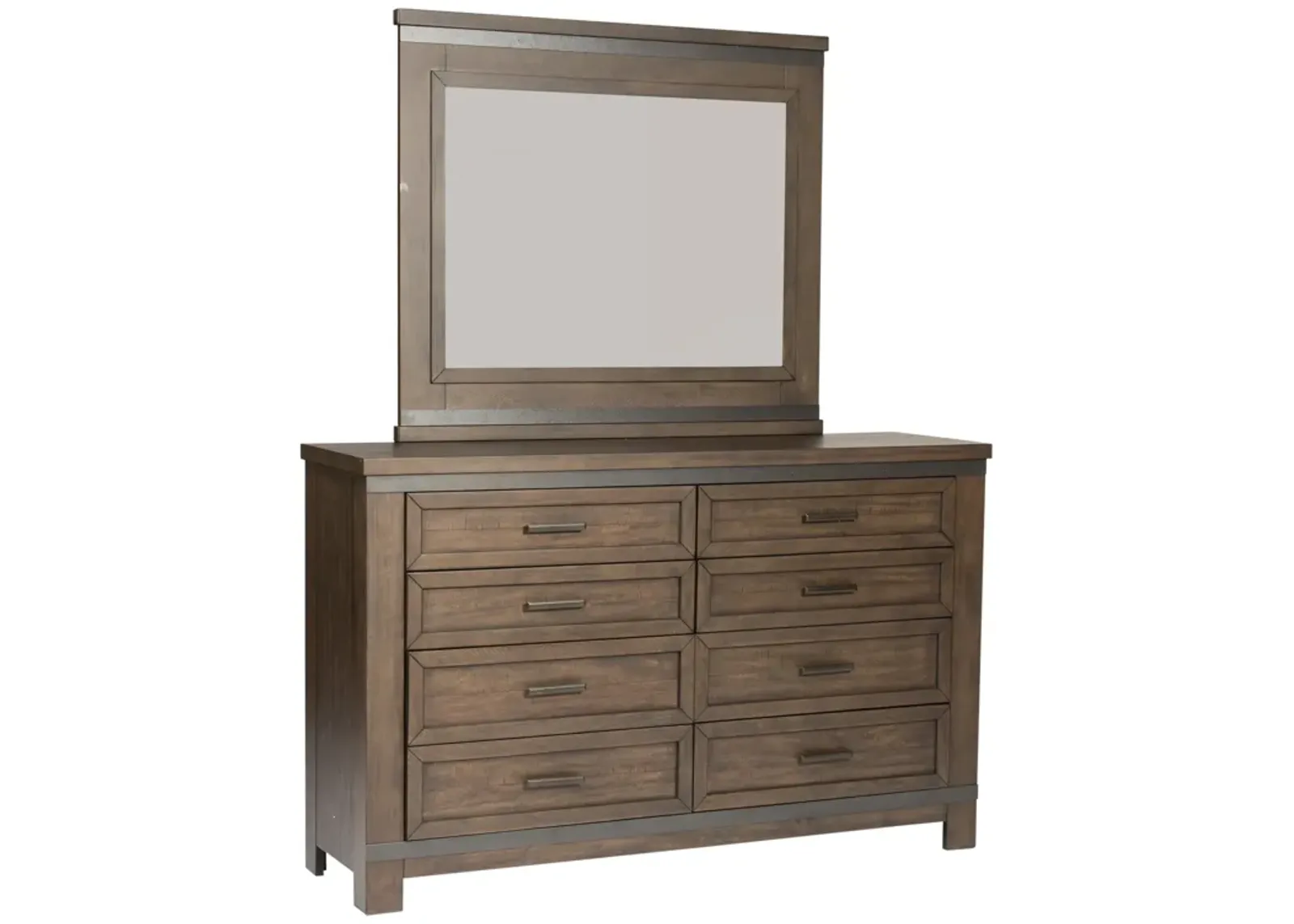 Liberty Furniture Complete Queen Bedroom Set Two-Sided Storage Bed, Dresser, Mirror & Chest Thornwood Hills