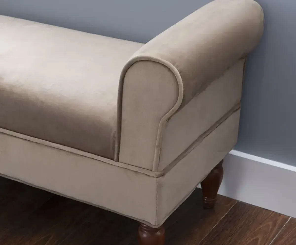 Linon Lillian Bench Coffee