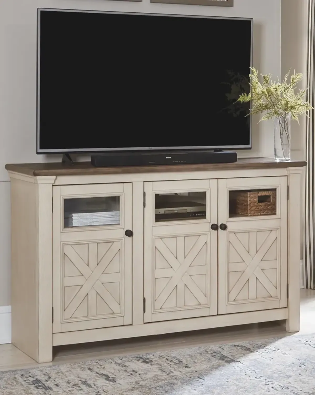 Ashley 60 Inch Bolanburg TV Stand Two-Tone