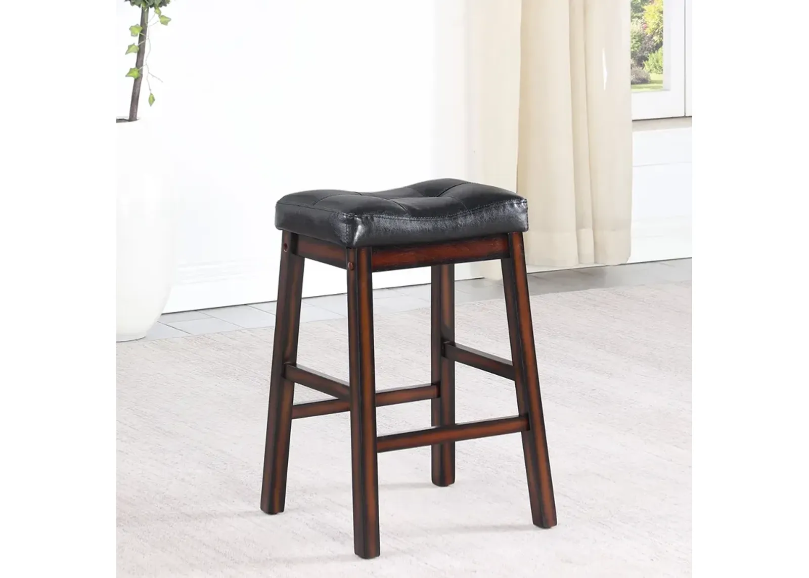 Coaster Donald Upholstered Counter Stool Cappuccino