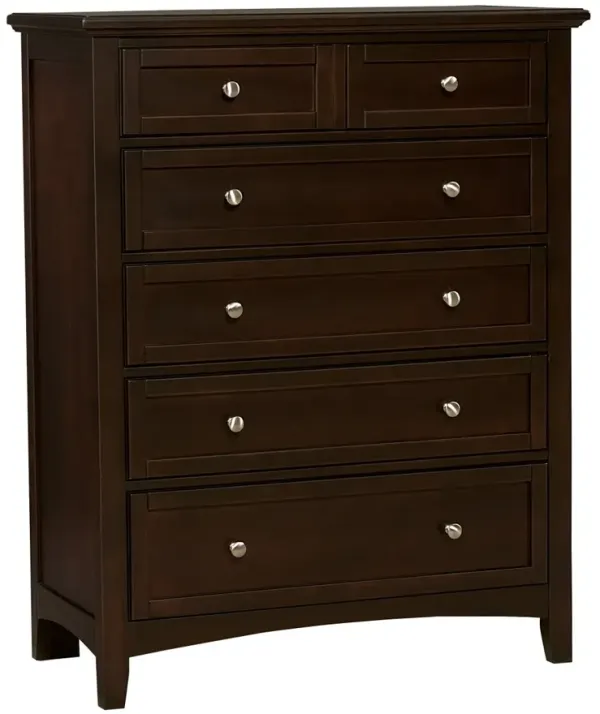 Vaughan-Bassett Bonanza Merlot 5-Drawer Chest