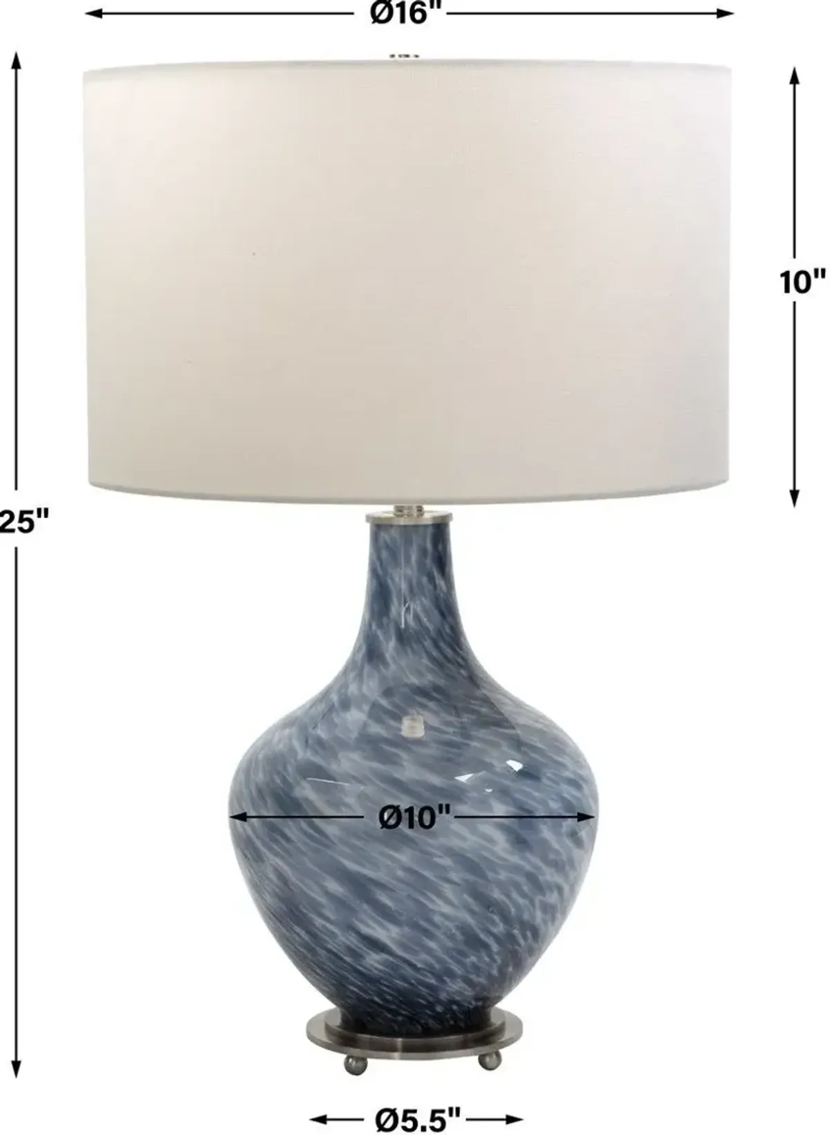 Uttermost Cove Cobalt Blue/White Table Lamp