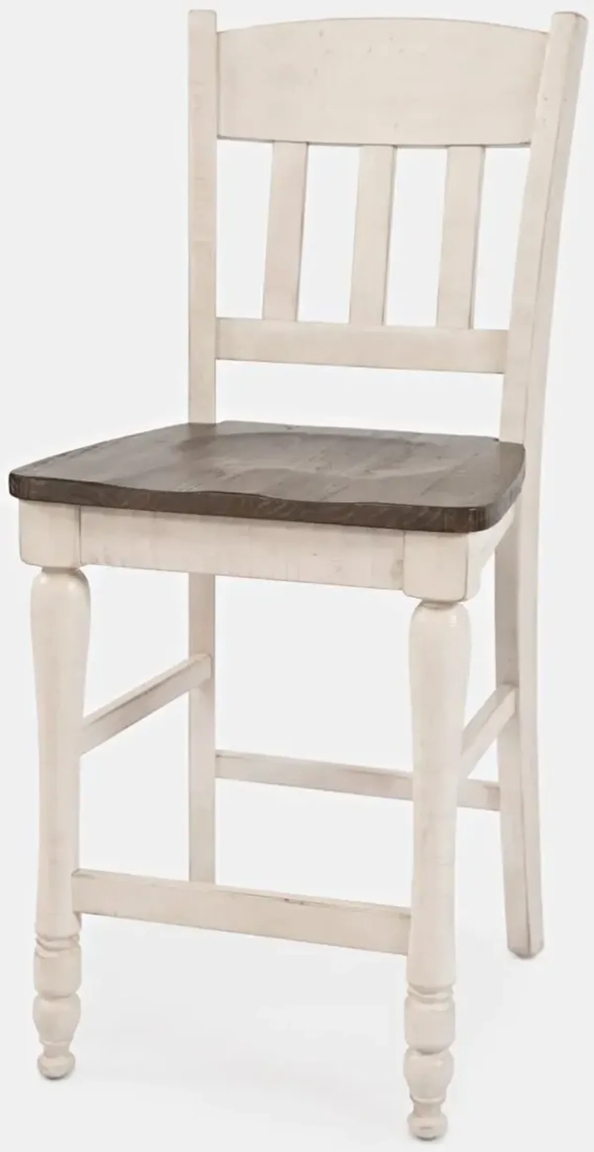 Jofran Madison County Slatback Stool Vintage White