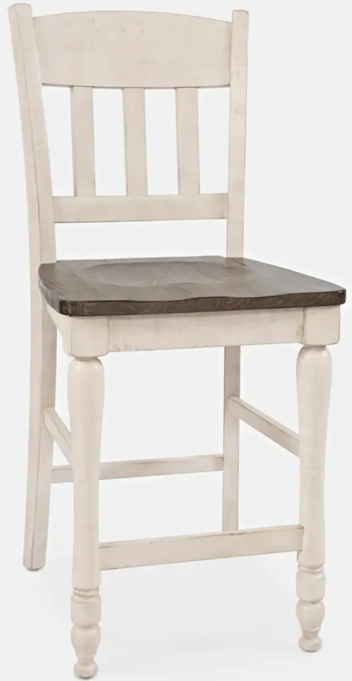 Jofran Madison County Slatback Stool Vintage White