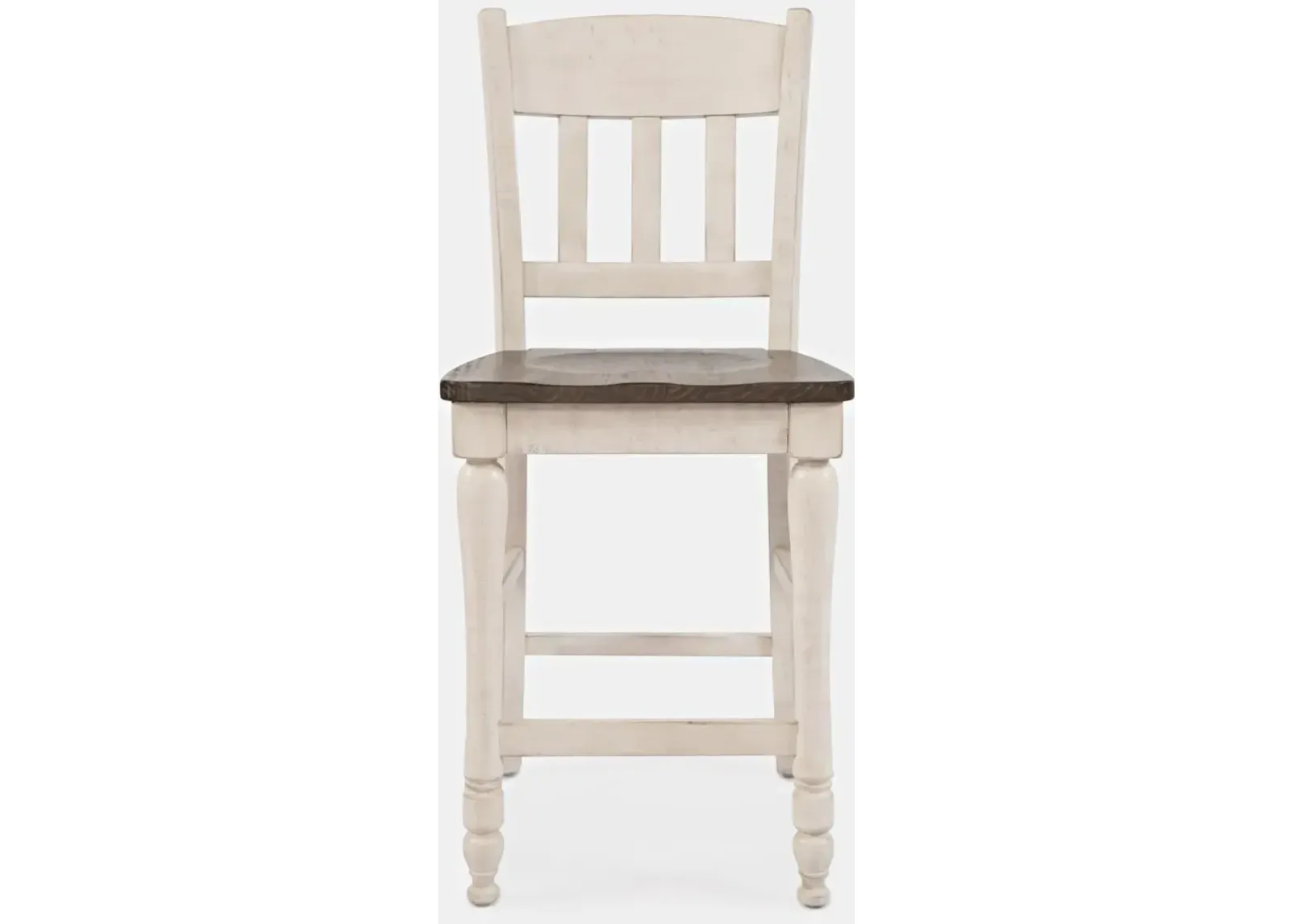 Jofran Madison County Slatback Stool Vintage White