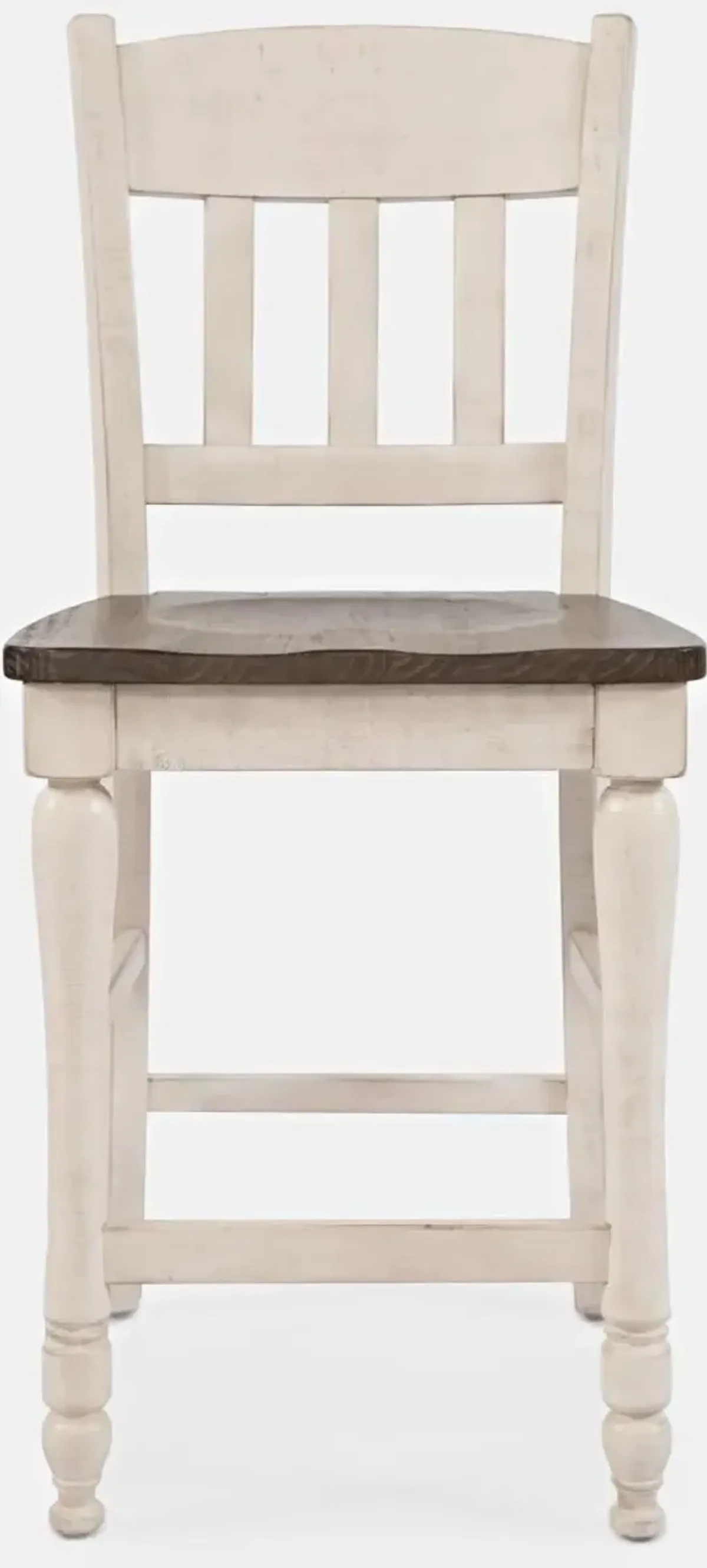 Jofran Madison County Slatback Stool Vintage White