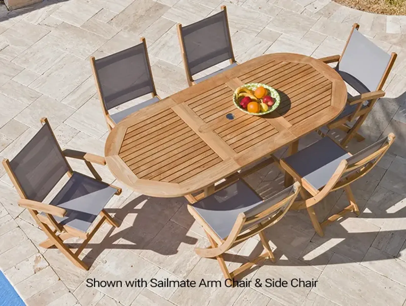 Royal Teak Outdoor Family Oval Small Expansion Table