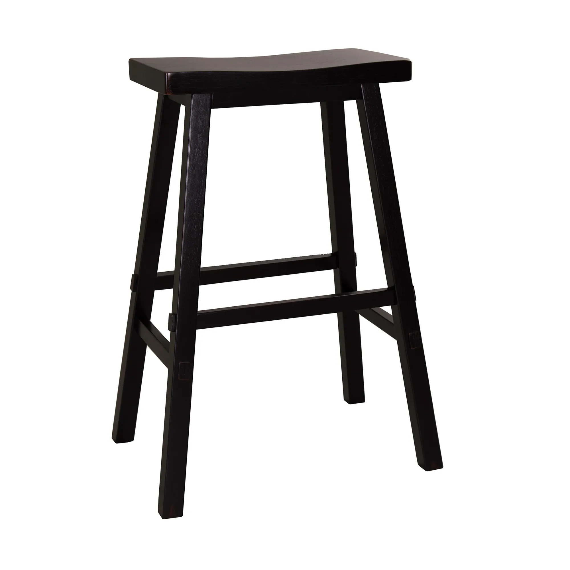 30 INCH SAWHORSE BARSTOOL - BLACK - CREATIONS II