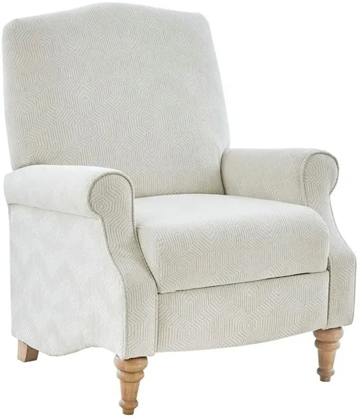 Olliix Madison Park Ivory Athena Push Back Recliner