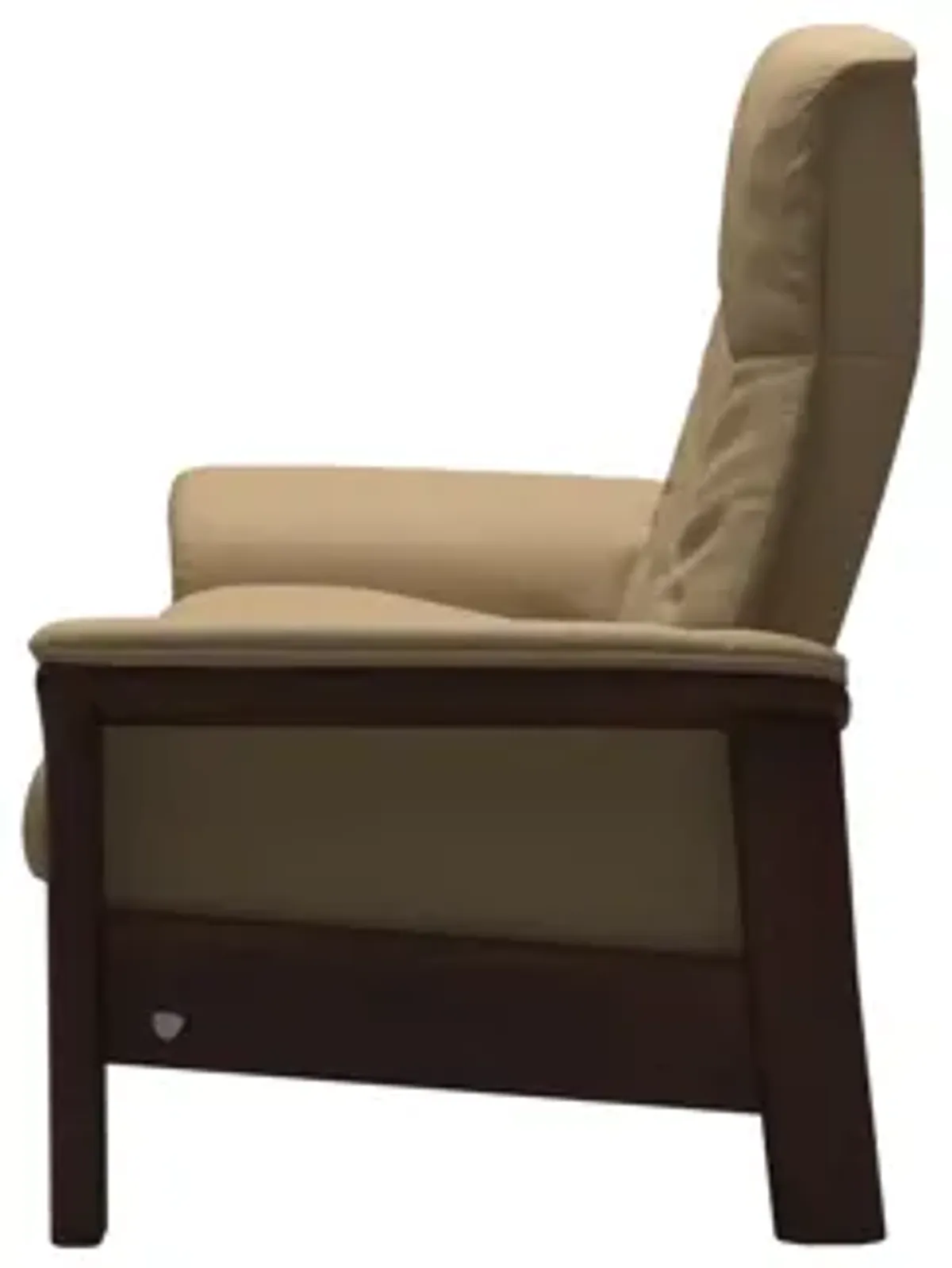 Stressless Buckingham High 2 Seat Loveseat Paloma Sand Brown Finish