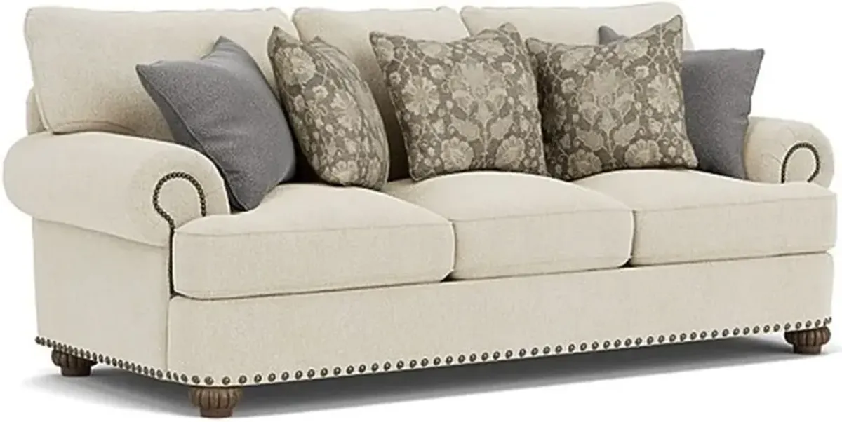 Flexsteel Patterson White Shell Sofa