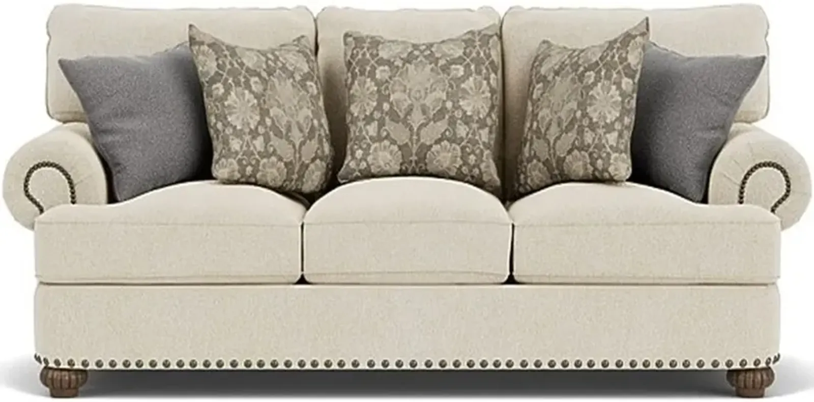 Flexsteel Patterson White Shell Sofa