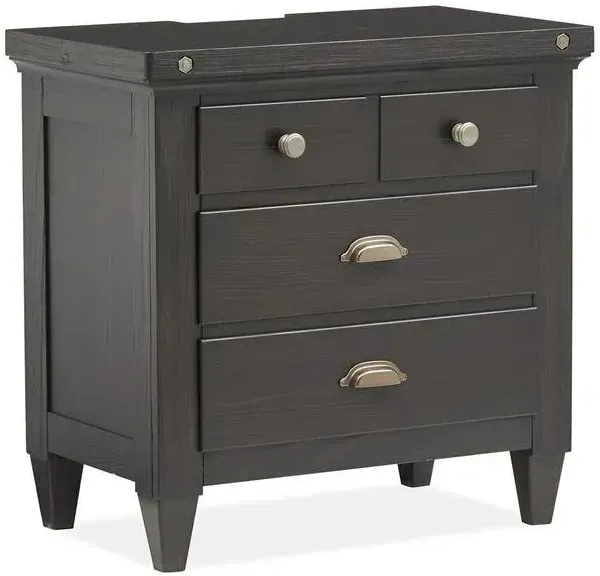 WOOD DRAWER NIGHTSTAND (NO TOUCH LIGHTING CONTROL) - SIERRA