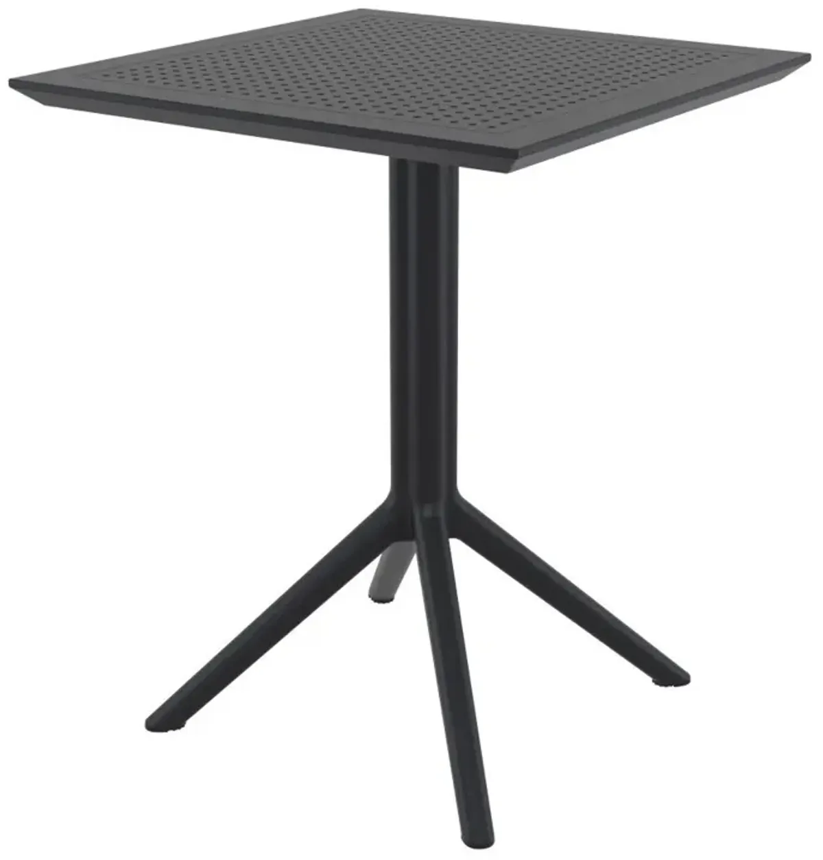 Compamia 24 Inch Outdoor Sky Square Folding Table Black