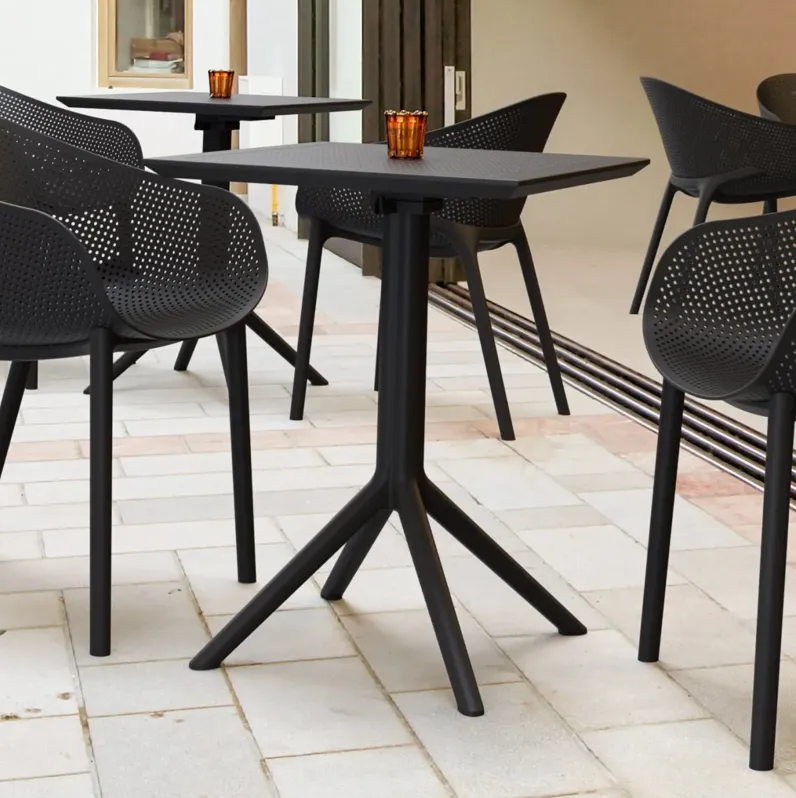 SKY SQUARE FOLDING TABLE 24" BLACK