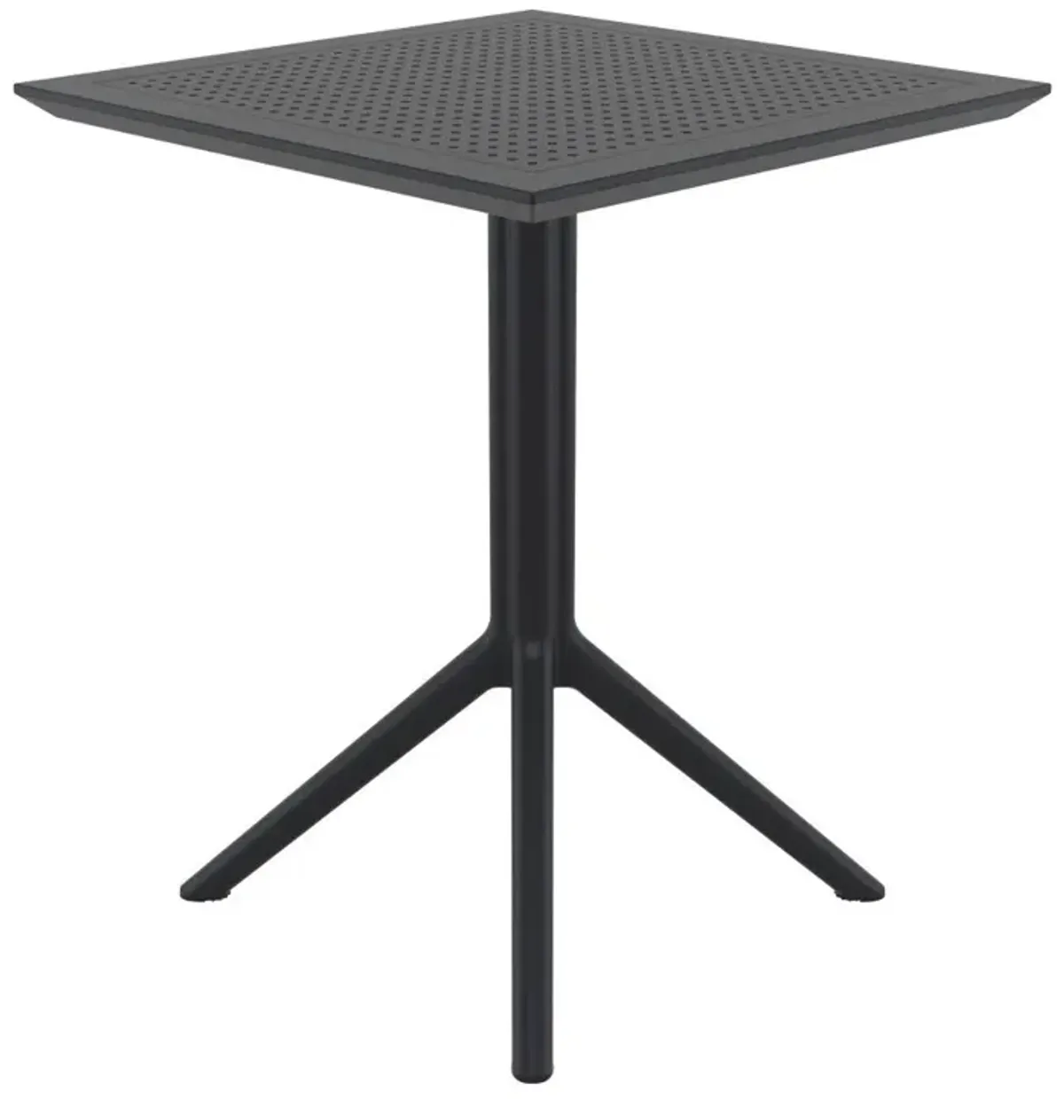 Compamia 24 Inch Outdoor Sky Square Folding Table Black