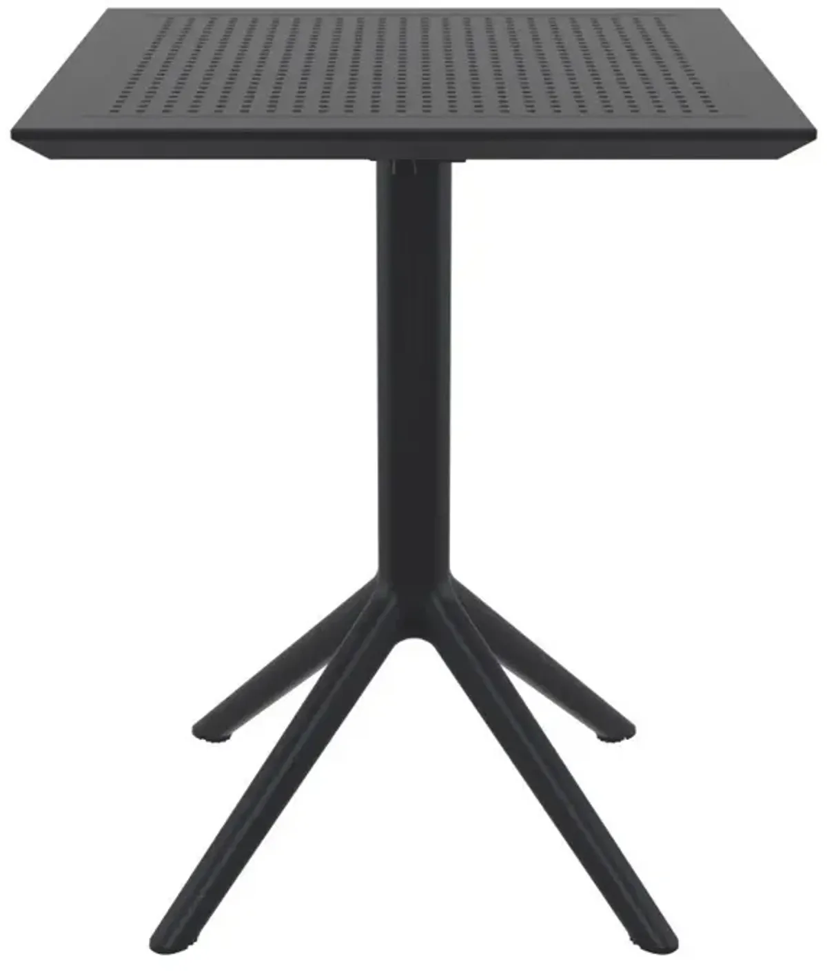 Compamia 24 Inch Outdoor Sky Square Folding Table Black