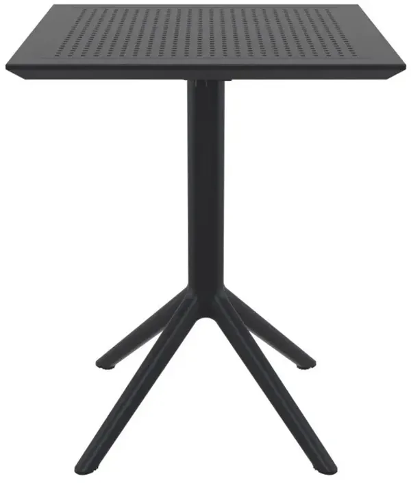 Compamia 24 Inch Outdoor Sky Square Folding Table Black