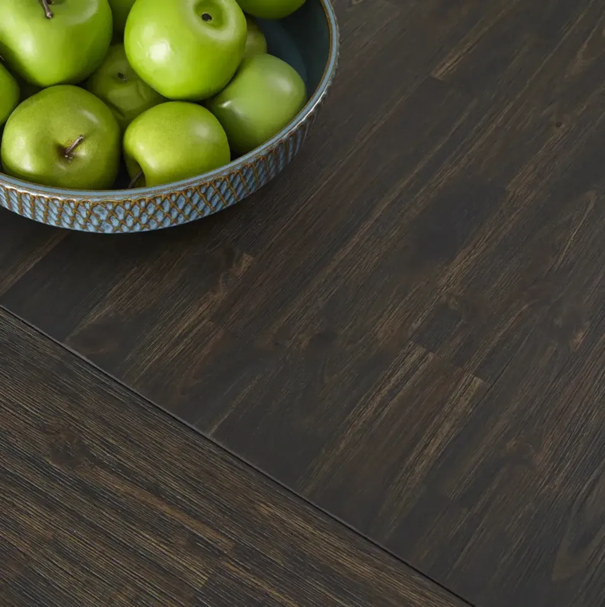 Liberty Furniture 7-Piece Dark Chestnut Trestle Dining Table Set with Upholstered Side Chairs Double Bridge