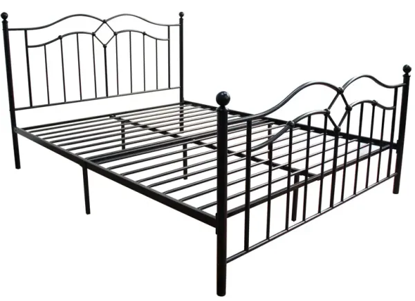 Klossen Metal Queen Open Frame Bed Black
