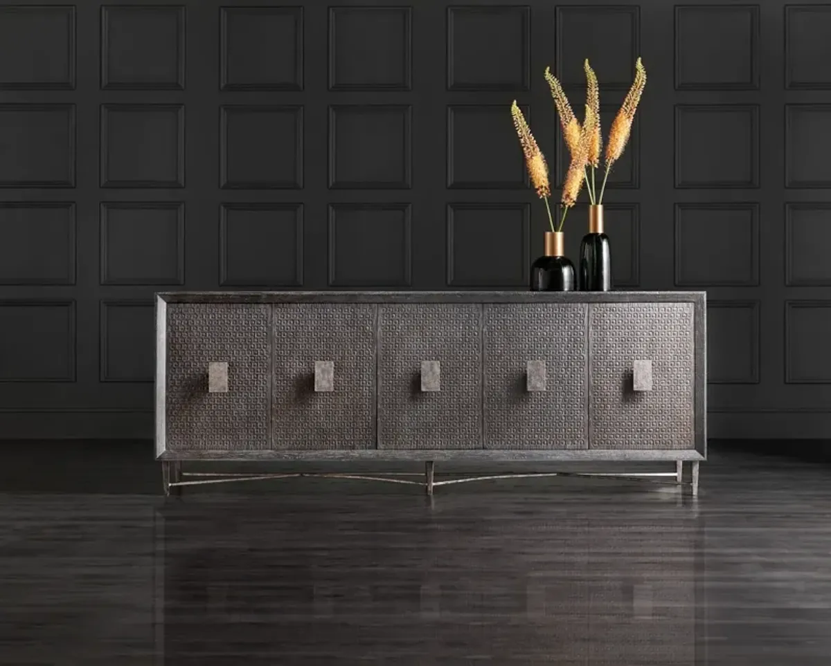 MELANGE KEENAN FIVE DOOR SIDEBOARD CREDENZA