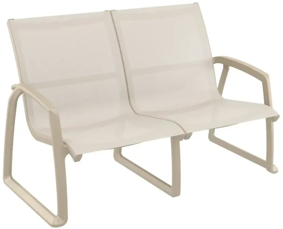 Compamia Pacific 4-Piece Taupe Frame & Sling Outdoor Lounge Set