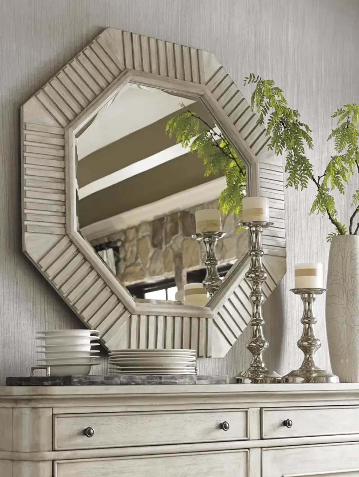 Oyster Bay by Lexington Selden Octagonal Mirror