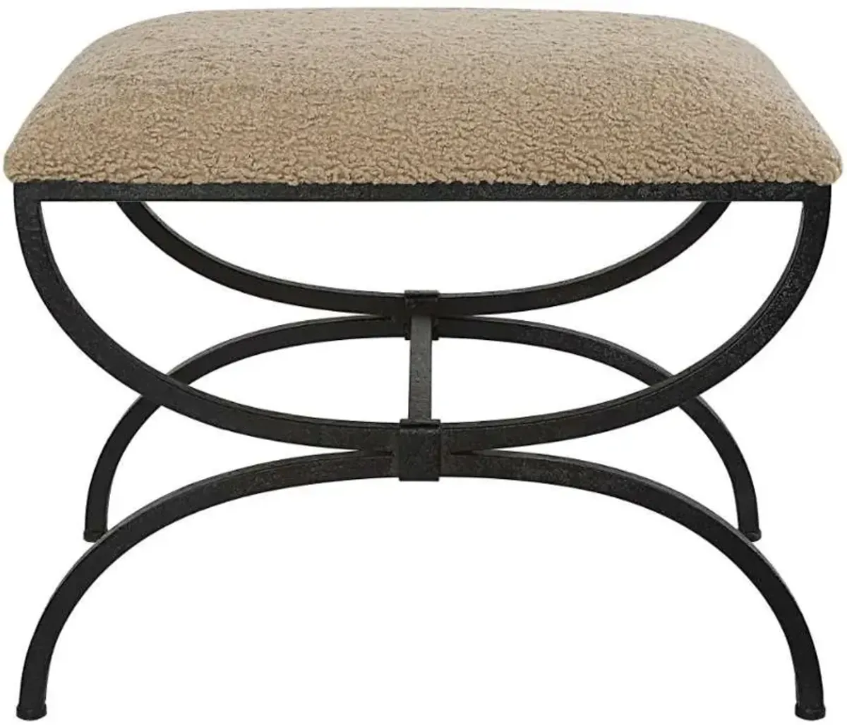 Uttermost Hacienda Aged Black/Latte Small Bench