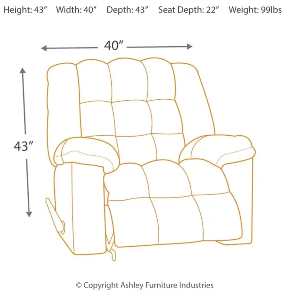 Ashley Ludden Sand Rocker Recliner