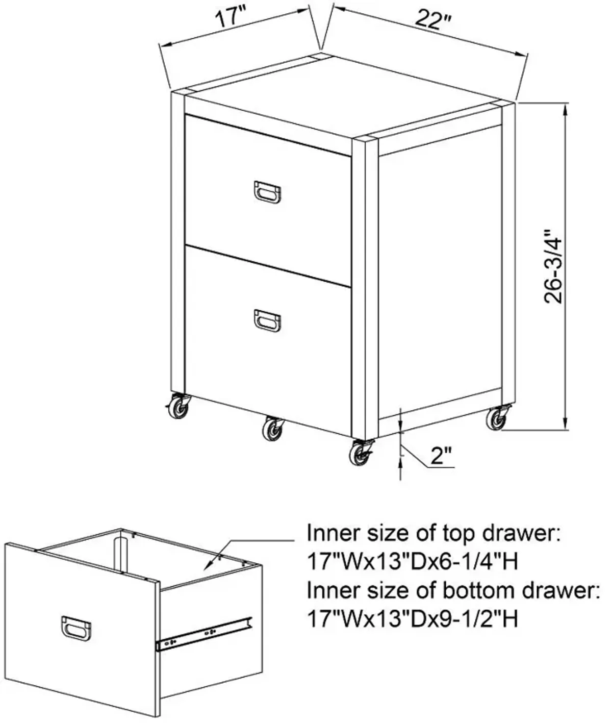 Linon Peggy File Cabinet White