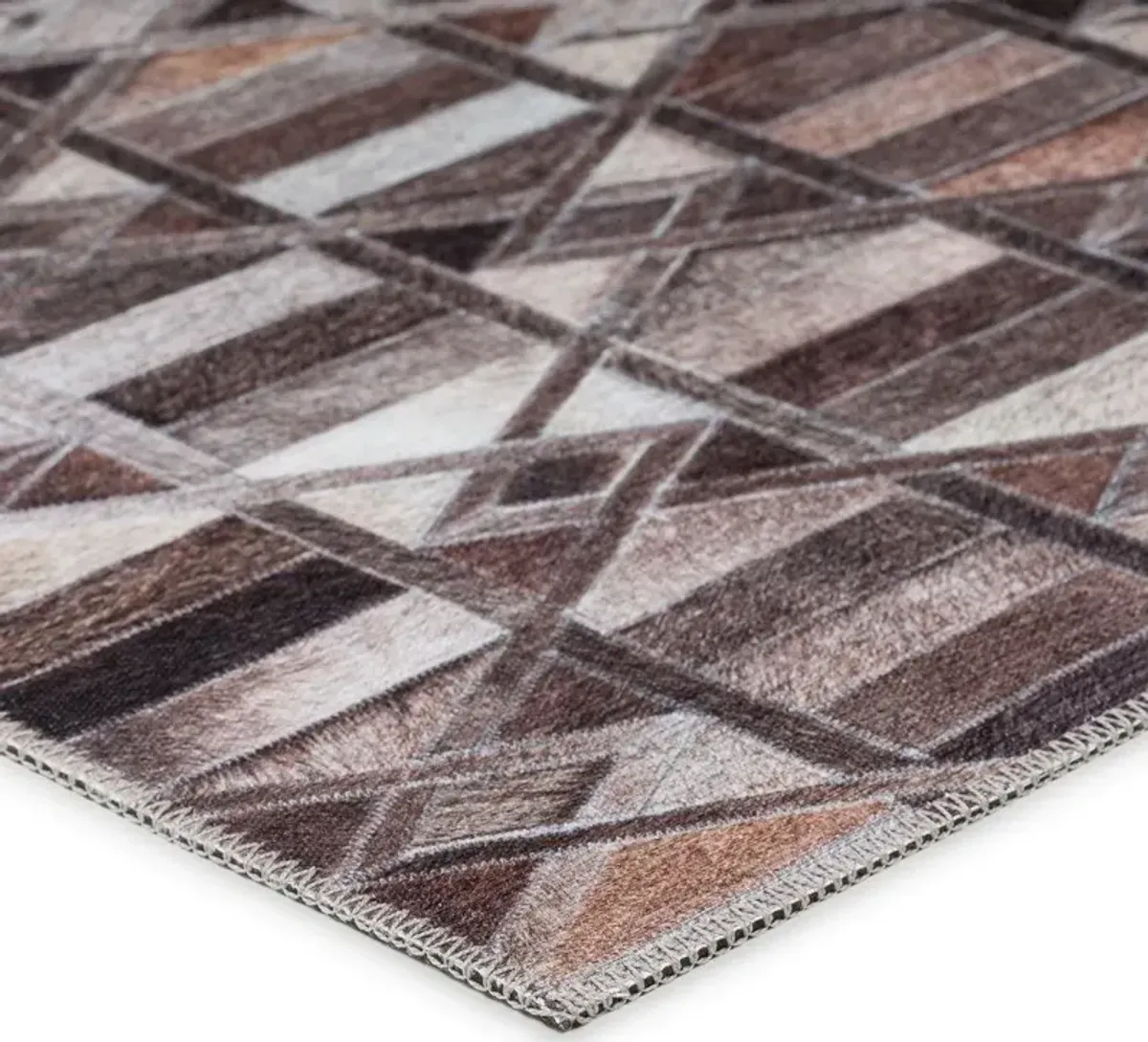 Dalyn Mosaic Diamond 5'X8' Area Rug in Mocha & Tan