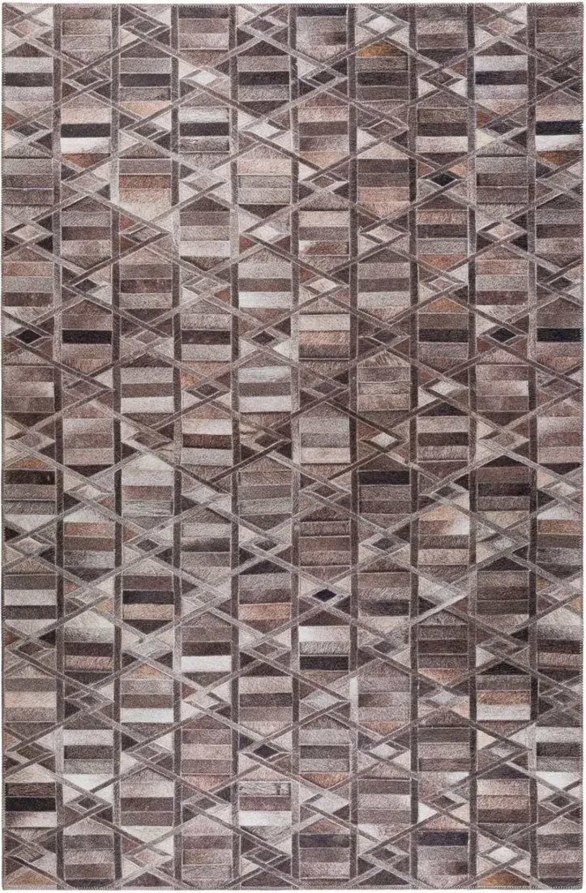 Dalyn Mosaic Diamond 5'X8' Area Rug in Mocha & Tan