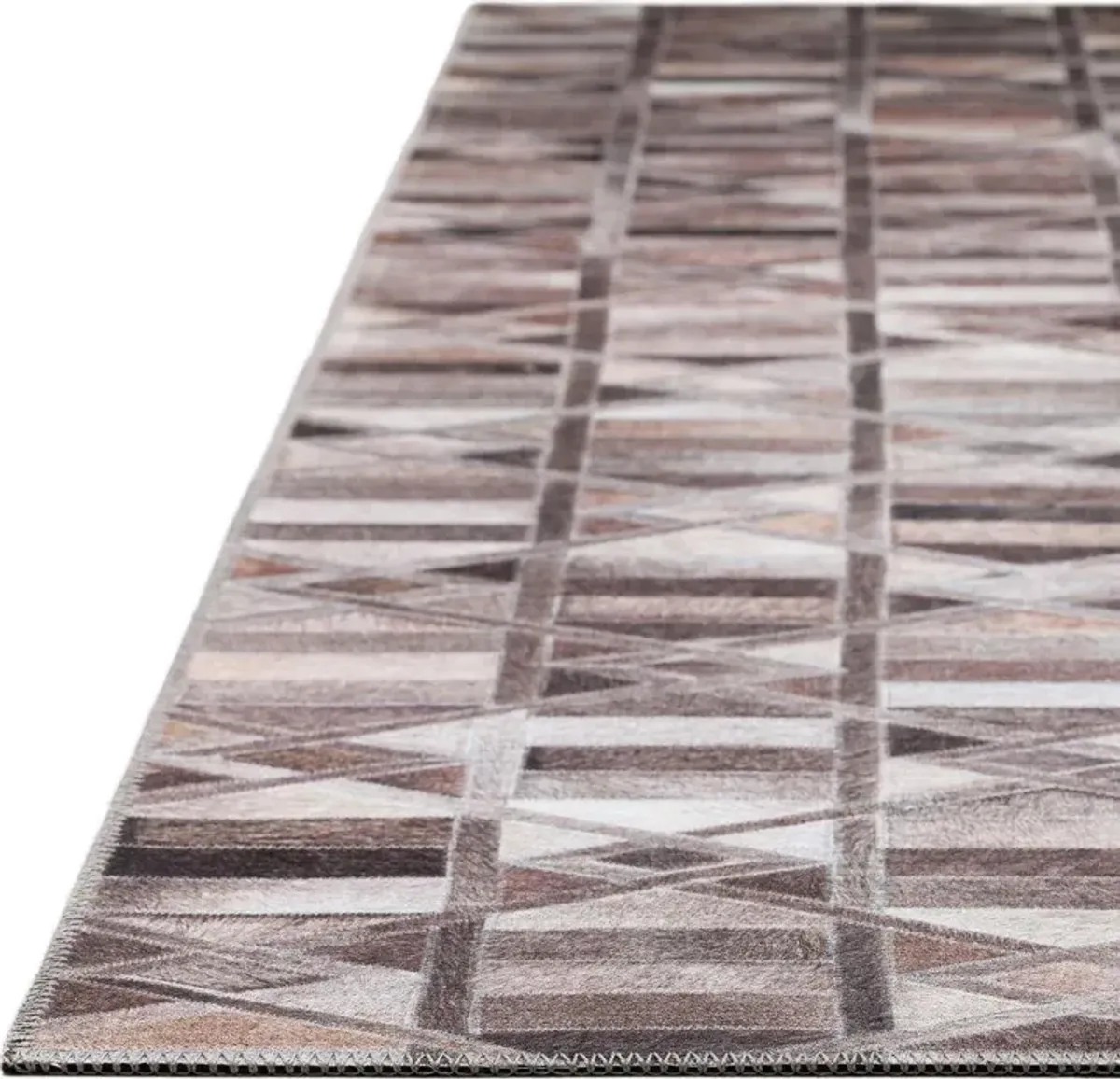 Dalyn Mosaic Diamond 5'X8' Area Rug in Mocha & Tan