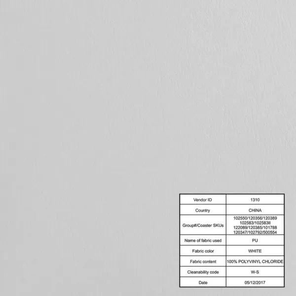 Coaster Bowman Round Upholstered Tufted Swivel Ottoman White