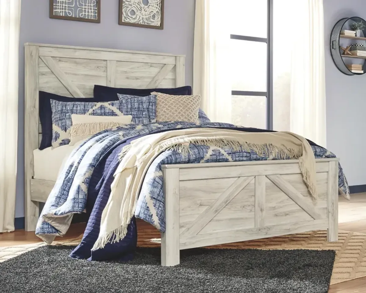 Ashley Bellaby Whitewash Queen Crossbuck Panel Bed