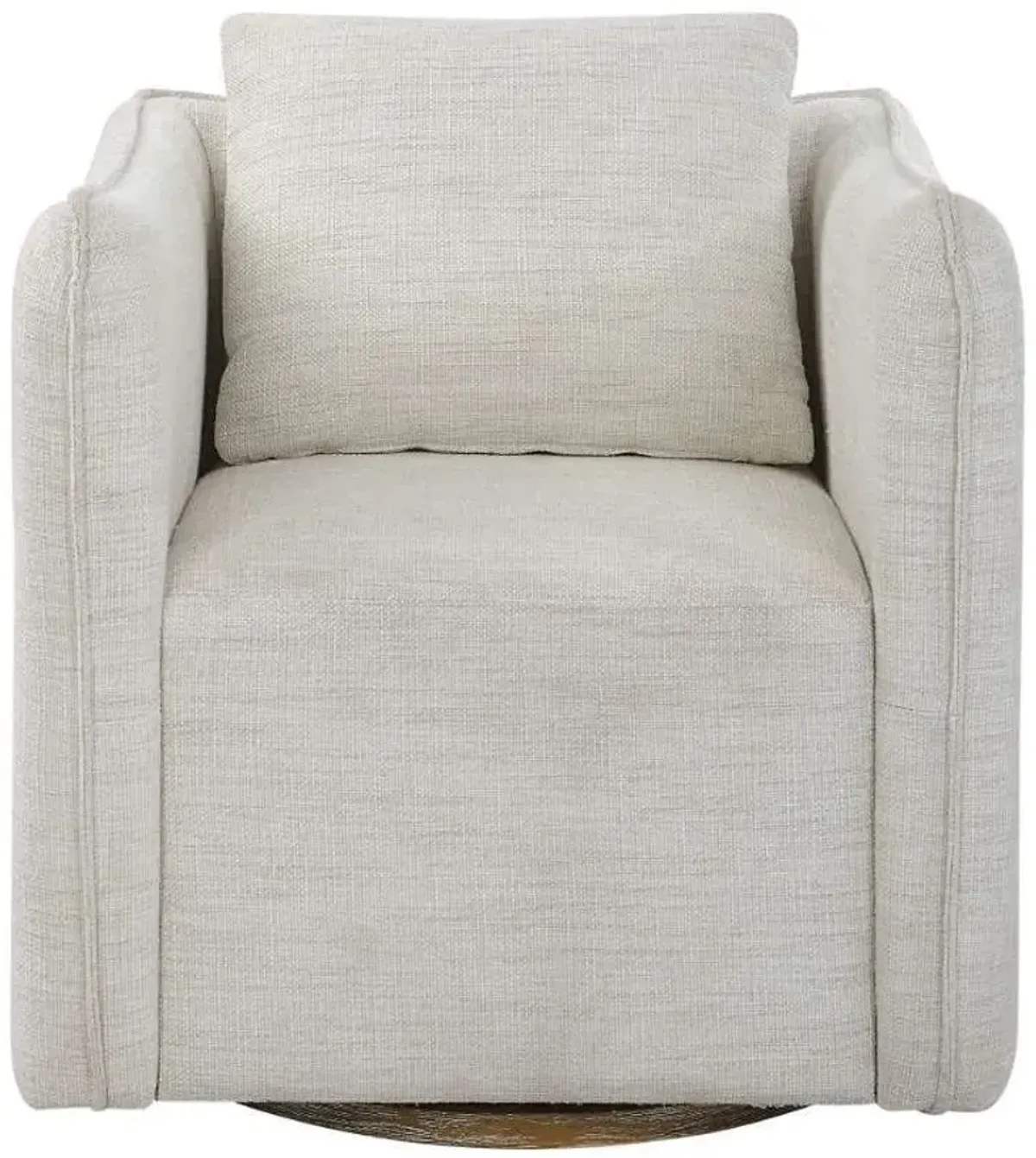 Uttermost Corben White Swivel Armchair