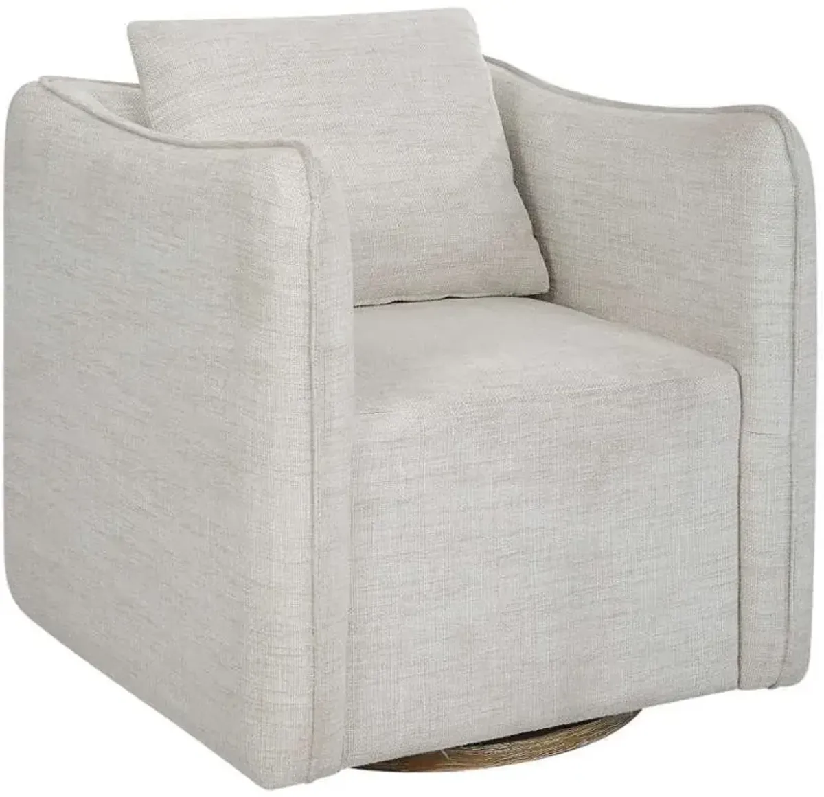 Uttermost Corben White Swivel Armchair