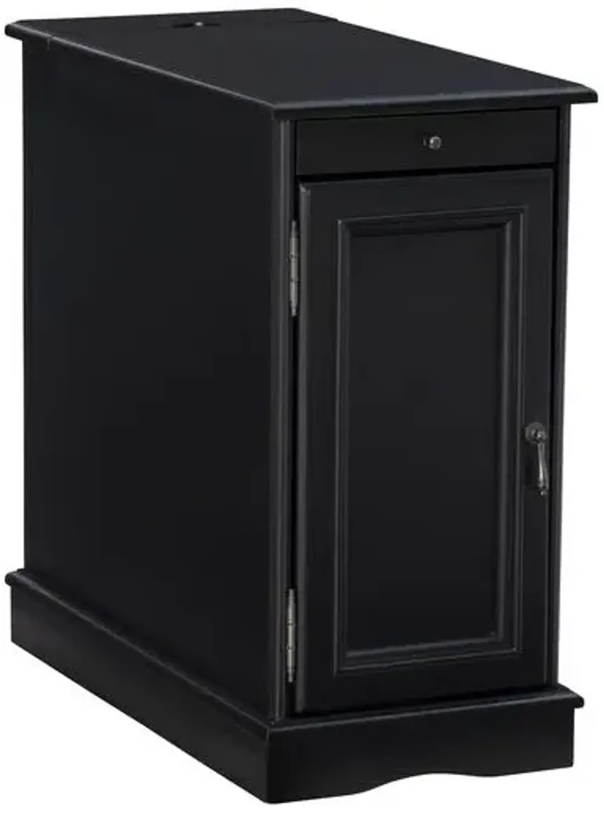 Powell Butler Accent Table with Usb Black