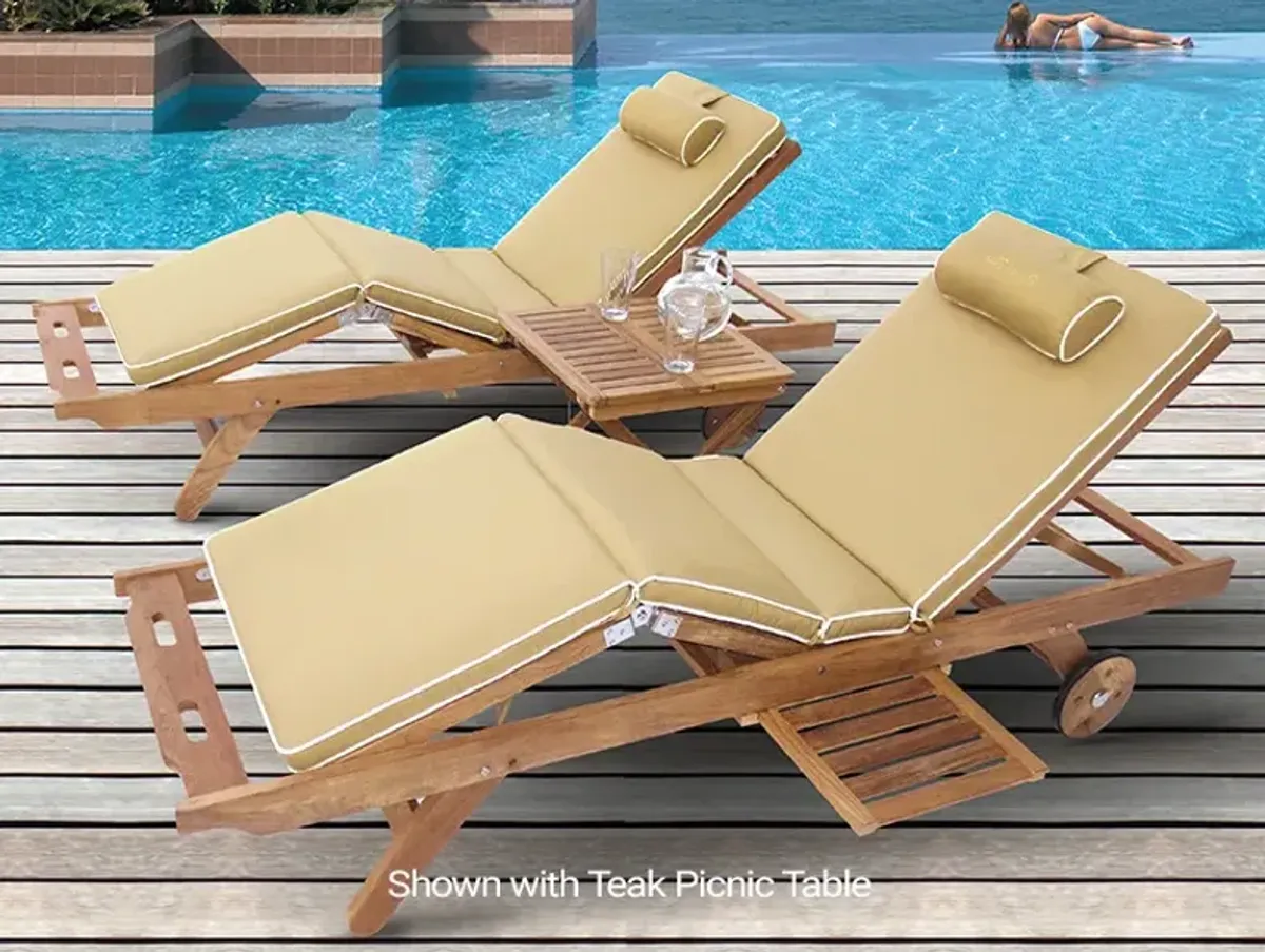 Royal Teak Sunbed Outdoor Lounge Chair