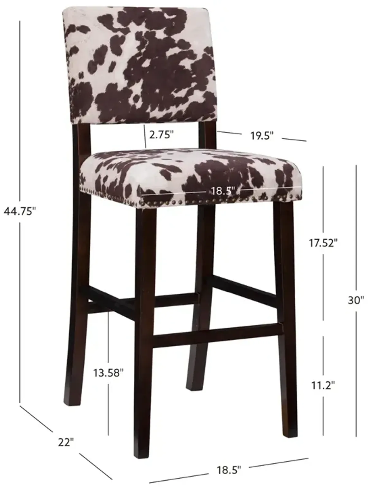 Linon Corey Bar Stool Udder Madness