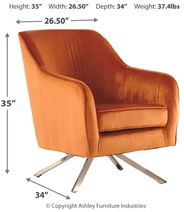 Ashley Hangar Orange Accent Barrel Chair