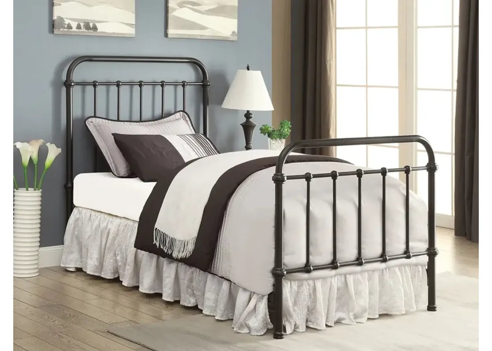 Coaster Livingston Metal Full Open Frame Bed Dark Bronze