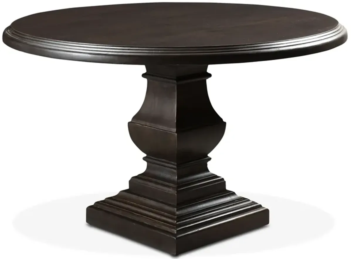 NIMES 60IN VINTAGE BROWN ROUND DINING TABLE