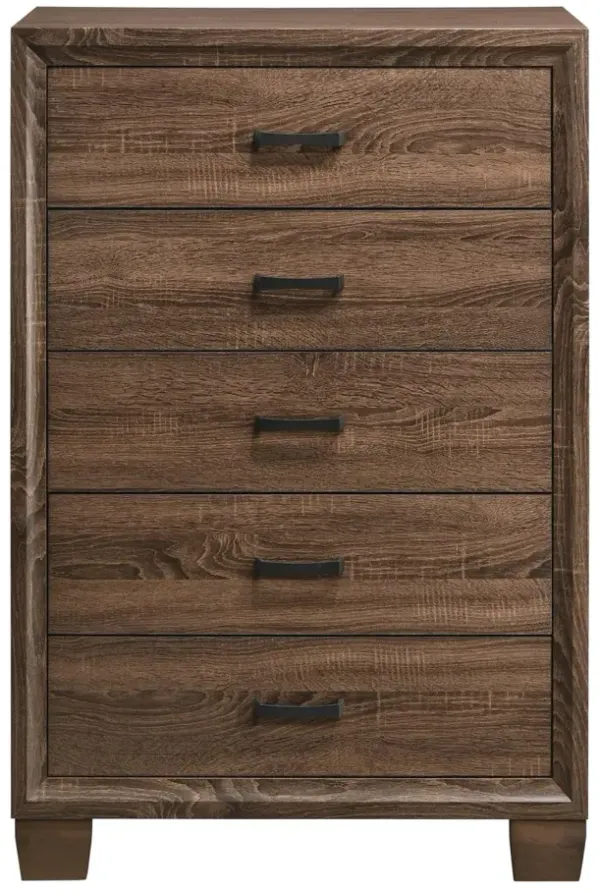 Coaster Brandon 5-Drawer Bedroom Chest Warm Brown