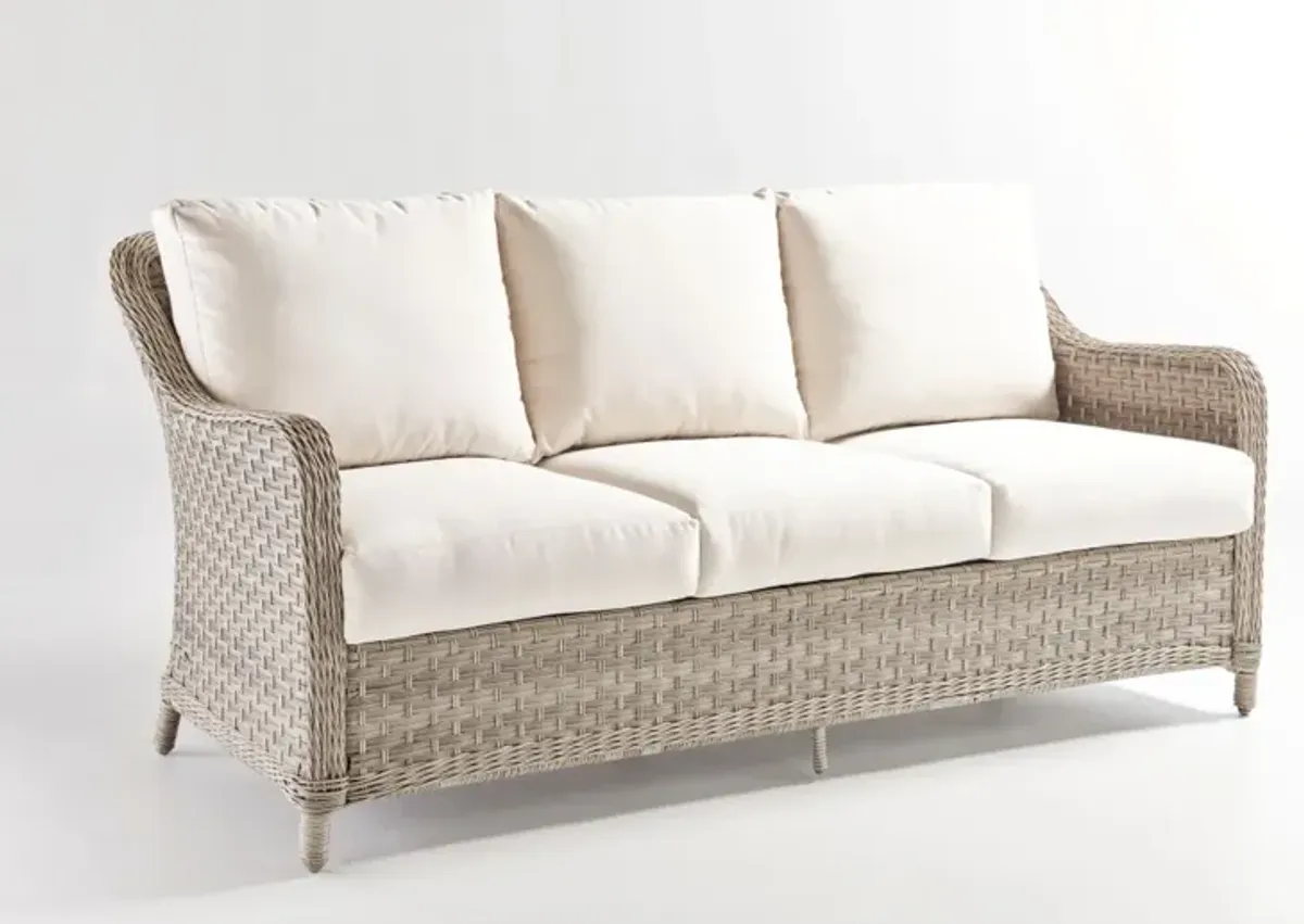 South Sea Outdoor Living Mayfair Sofa with Canvas Canvas Cushions